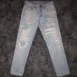 AE size 4 Tomgirl ripped jeans